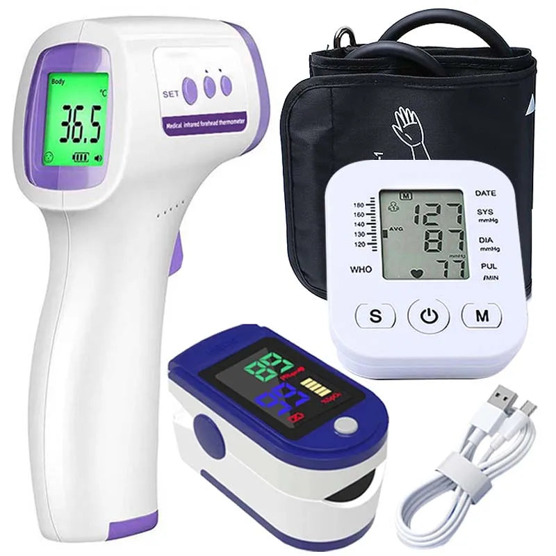 KIT MEDIDOR DE PRESSÃO DA SAÚDE 3X1